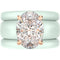 Oval Cut CZ Silicone Ring Set for Women, 2 Thin Stackable Rings – 11×8 mm Oval Cut CZ | Patented Design - GlowStone Collection