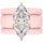Marquise Cut CZ Silicone Ring Set for Women, 2 Thin Stackable Rings - 14×7 mm Marquise Cut CZ | Patent-Pending Design - GlowStone Collection