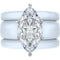 Marquise Cut CZ Silicone Ring Set for Women, 2 Thin Stackable Rings - 14×7 mm Marquise Cut CZ | Patent-Pending Design - GlowStone Collection