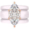 Marquise Cut CZ Silicone Ring Set for Women, 2 Thin Stackable Rings - 14×7 mm Marquise Cut CZ | Patent-Pending Design - GlowStone Collection
