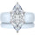 Marquise Cut Silicone Ring Set for Women, Stackable 2-Ring Set, 14×7 mm Marquise Cut CZ | Patent-Pending Design - GlowStone Collection