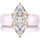 Marquise Cut Silicone Ring Set for Women, Stackable 2-Ring Set, 14×7 mm Marquise Cut CZ | Patent-Pending Design - GlowStone Collection