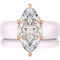 Marquise Cut Silicone Ring Set for Women, Stackable 2-Ring Set, 14×7 mm Marquise Cut CZ | Patent-Pending Design - GlowStone Collection