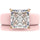 Princess Cut CZ Silicone Ring Set for Women, Stackable 2-Ring Set, 8×8 mm Princess Cut CZ | Patented Design - GlowStone Collection