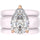 Pear Cut CZ Silicone Ring Set for Women, 2 Thin Stackable Rings, 8×12 mm Pear Cut CZ, Patent-Pending Design - GlowStone Collection