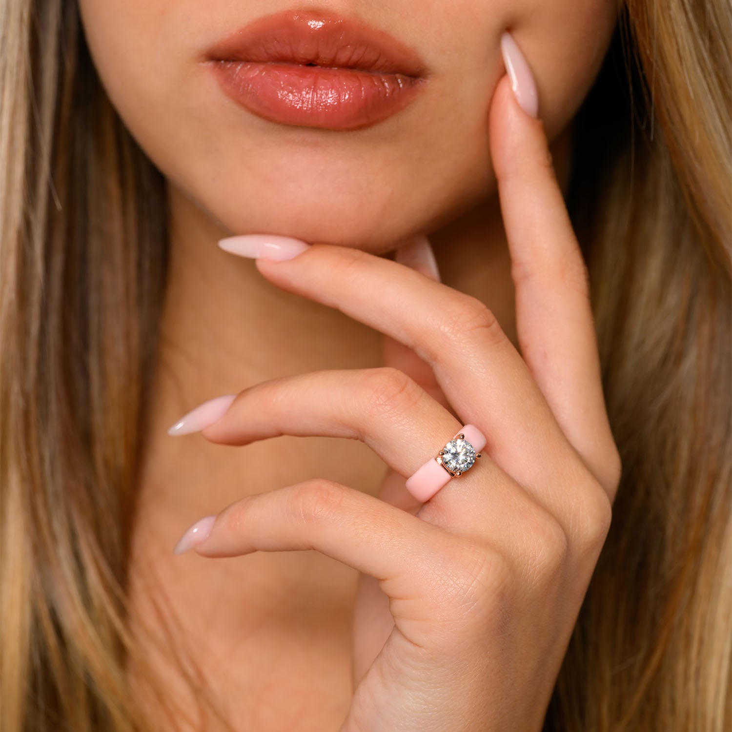 Rinfit Silicone Ring – 7mm Round Solitaire CZ - 2 Rings Set | U.S. Patented Design - GlowStone Collection