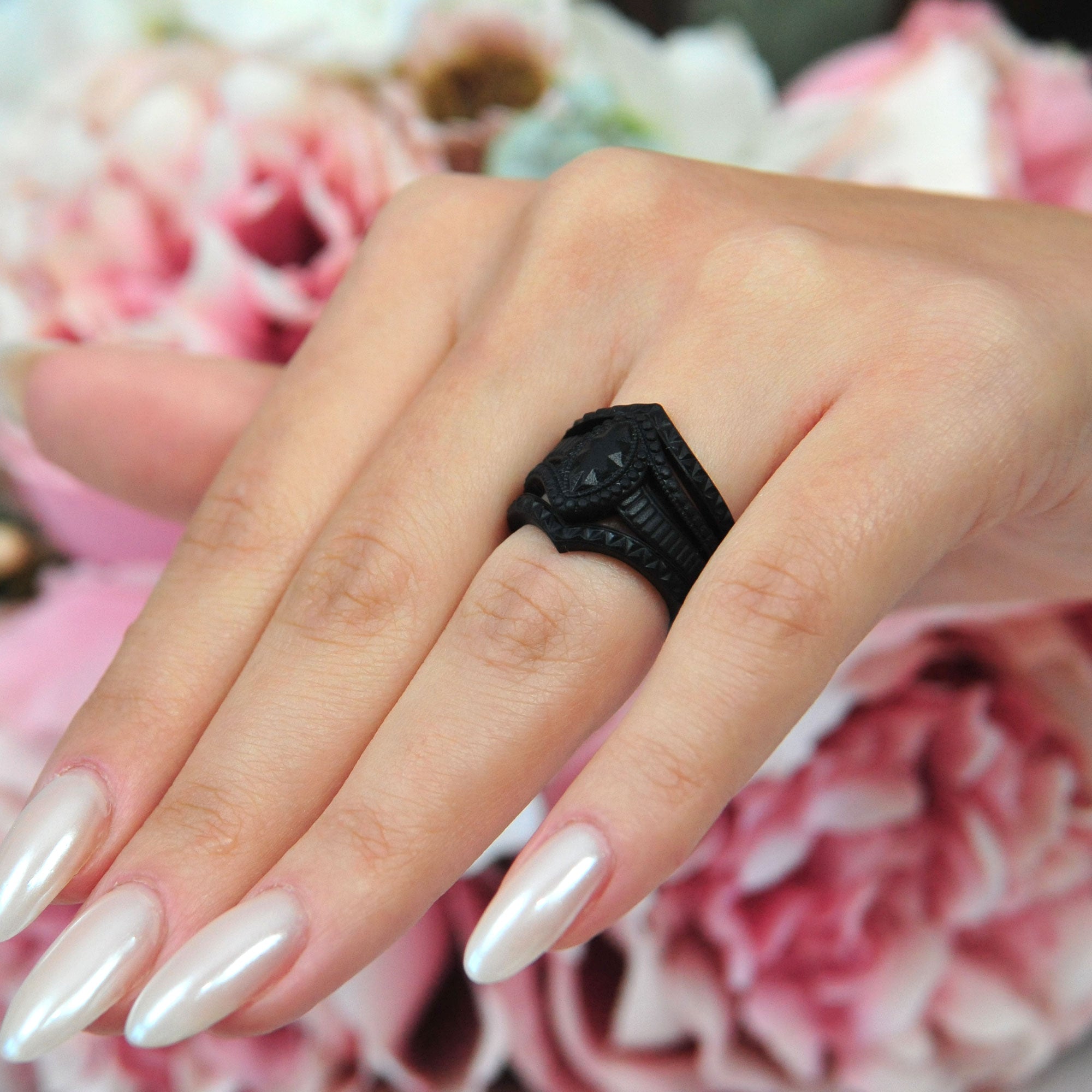 Rinfit Silicone Rings for Women - Marquise with 4 Stackable Rings - Silicone Diamond Rings Wedding Bands Women