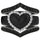 Stackable 3-Piece Ring Set - Women's Heart Metal Frame & CZ Stones Collection