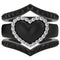 Stackable 3-Piece Ring Set - Women's Heart Metal Frame & CZ Stones Collection