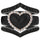 Stackable 3-Piece Ring Set - Women's Heart Metal Frame & CZ Stones Collection