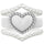 Stackable 3-Piece Ring Set - Women's Heart Metal Frame & CZ Stones Collection