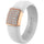 Women's Silicone Ring with Metal and CZ Stones