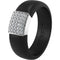 Women's Silicone Ring with Metal and CZ Stones