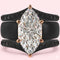 Silicone Ring Stackable Set – 14×7 mm Marquise Cut CZ | Patent-Pending Design - GlowStone Collection