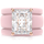 Emerald Cut CZ Silicone Ring Set for Women, 2 Thin Stackable Rings, 10x8 mm CZ Stone, Patented Design, GlowStone Collection