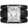 Emerald Cut CZ Silicone Ring Set for Women, 2 Thin Stackable Rings, 10x8 mm CZ Stone, Patented Design, GlowStone Collection