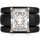 Emerald Cut CZ Silicone Ring Set for Women, 2 Thin Stackable Rings, 10x8 mm CZ Stone, Patented Design, GlowStone Collection