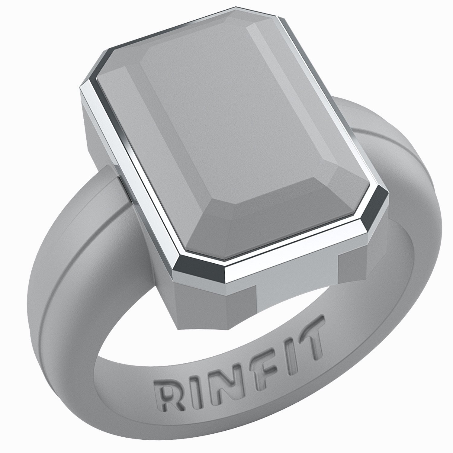 Emerald Collection- Silicone Rings for Women with Metal Frame - Patented Design