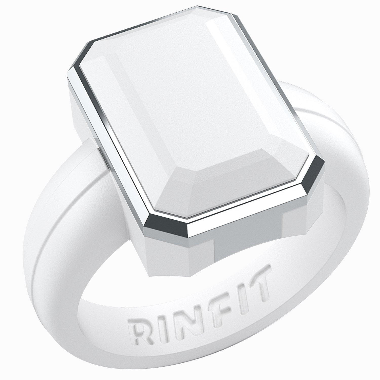 Emerald Collection- Silicone Rings for Women with Metal Frame - Patented Design