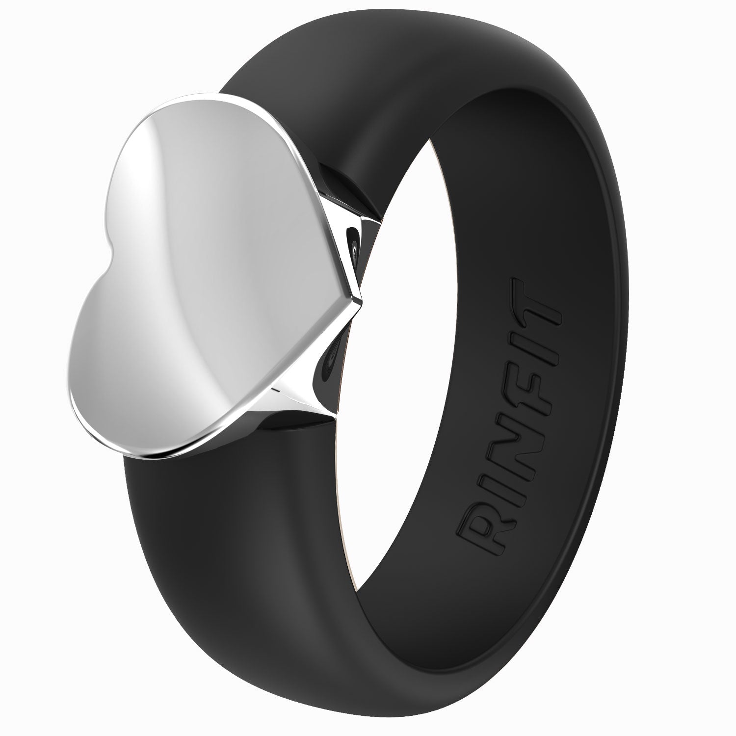Heart Collection - Women's Silicone Rings with Metal - Patent Design