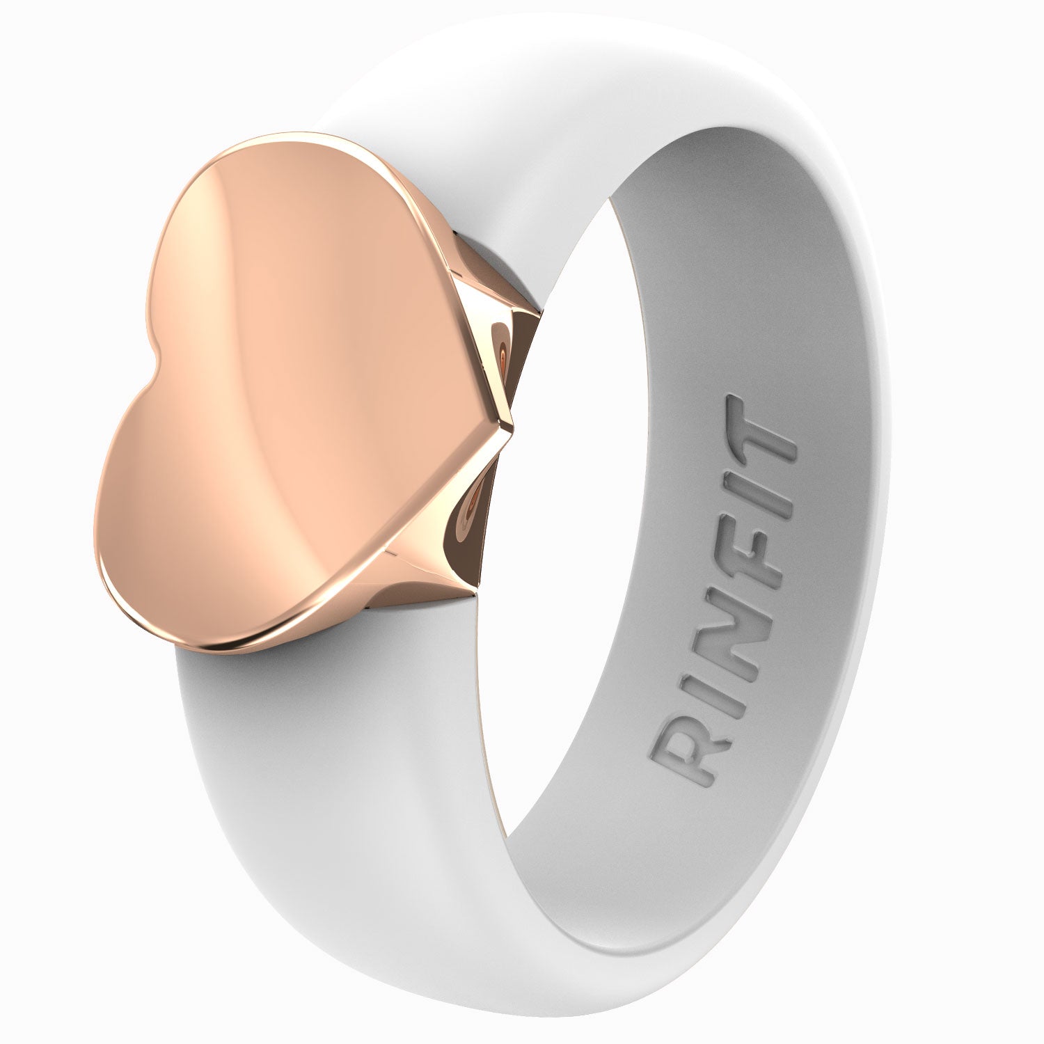 Heart Collection - Women's Silicone Rings with Metal - Patent Design