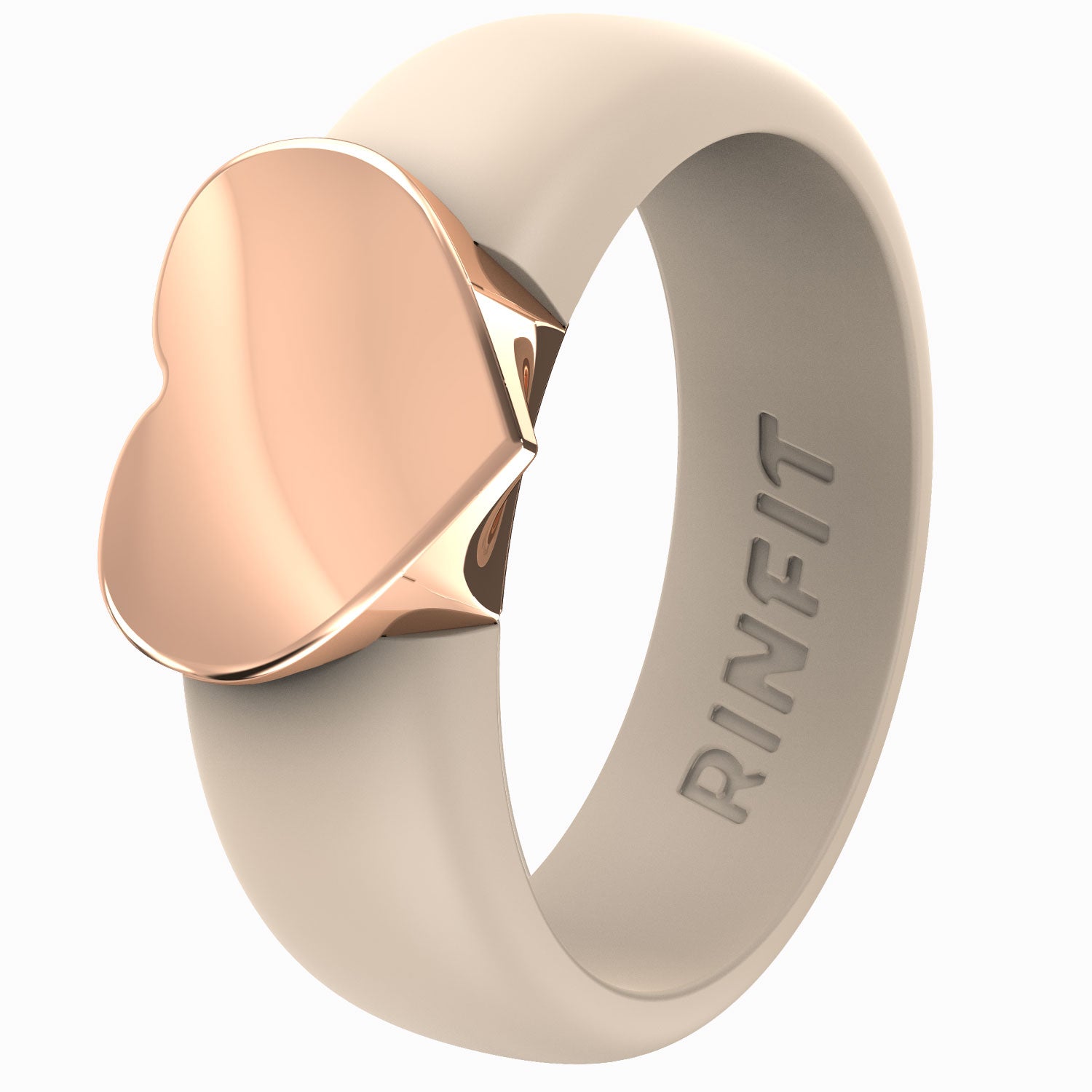 Heart Collection - Women's Silicone Rings with Metal - Patent Design