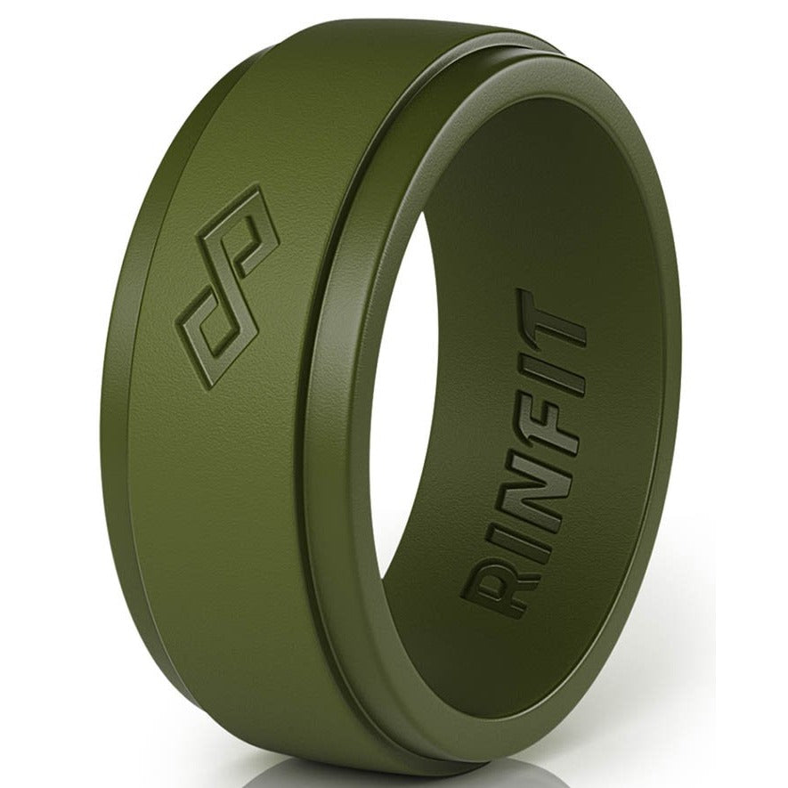 GIFT RING Men's Infinity Silicone Ring. Soft, Comfortable & Durable Wedding Band. US Design Patent
