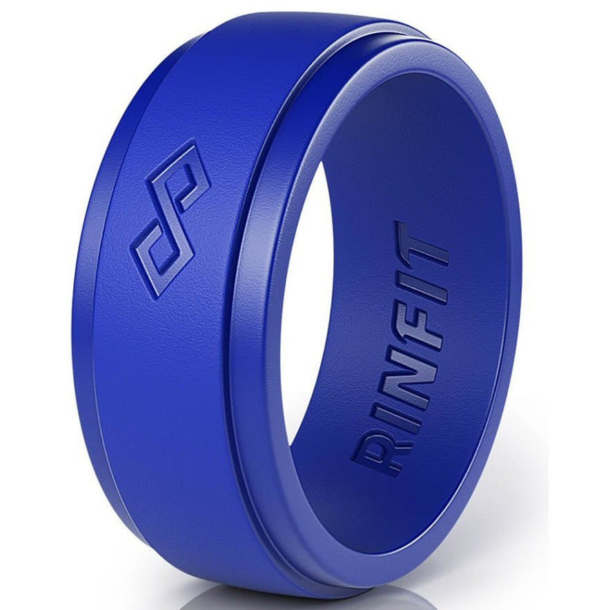 GIFT RING Men's Infinity Silicone Ring. Soft, Comfortable & Durable Wedding Band. US Design Patent