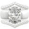 Silicone Ring Stackable Set – 11×8 mm Oval Cut CZ | Patented Design - GlowStone Collection
