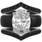 Silicone Ring Stackable Set – 11×8 mm Oval Cut CZ | Patented Design - GlowStone Collection