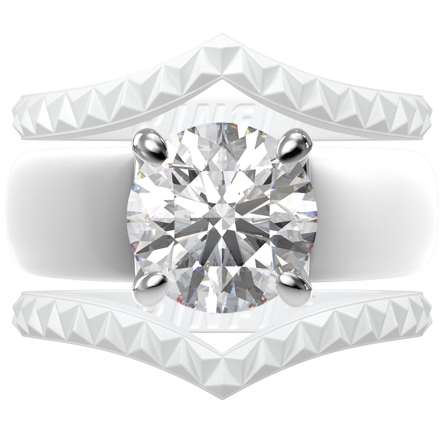 Silicone Ring Stackable Set – 7mm Round Solitaire CZ | Patented Design - GlowStone Collection