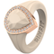 Pear Silicone Ring with Metal Frame & CZ Stones
