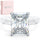 Rinfit Frosted Clear Thin Silicone Ring with Emerald cut CZ | Patented Design
