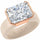 Rinfit Silicone Ring with CZ Stone, East-West Radiant Cut