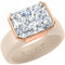 Rinfit Silicone Ring with CZ Stone, East-West Radiant Cut