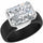 Rinfit Silicone Ring with CZ Stone, East-West Radiant Cut