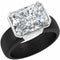 Rinfit Silicone Ring with CZ Stone, East-West Radiant Cut