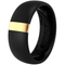 Silicone Wedding Ring with Stainless Steel Strip - MetalBar Collection