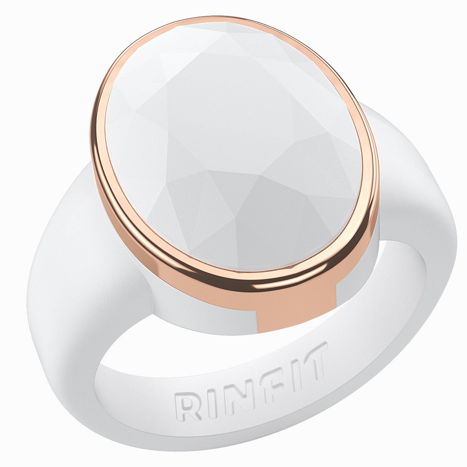Oversized Oval Collection - Silicone Rings with Metal Frame