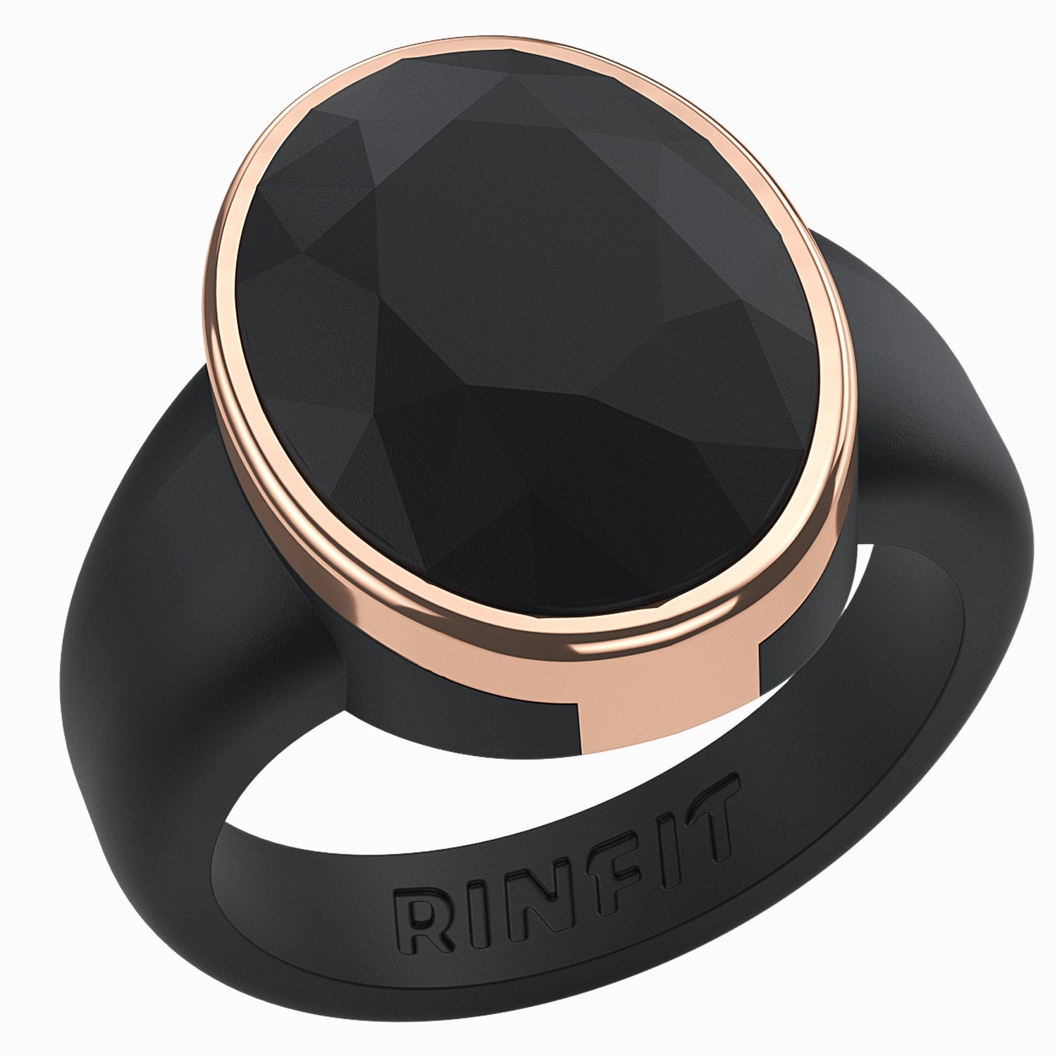 Oversized Oval Collection - Silicone Rings with Metal Frame