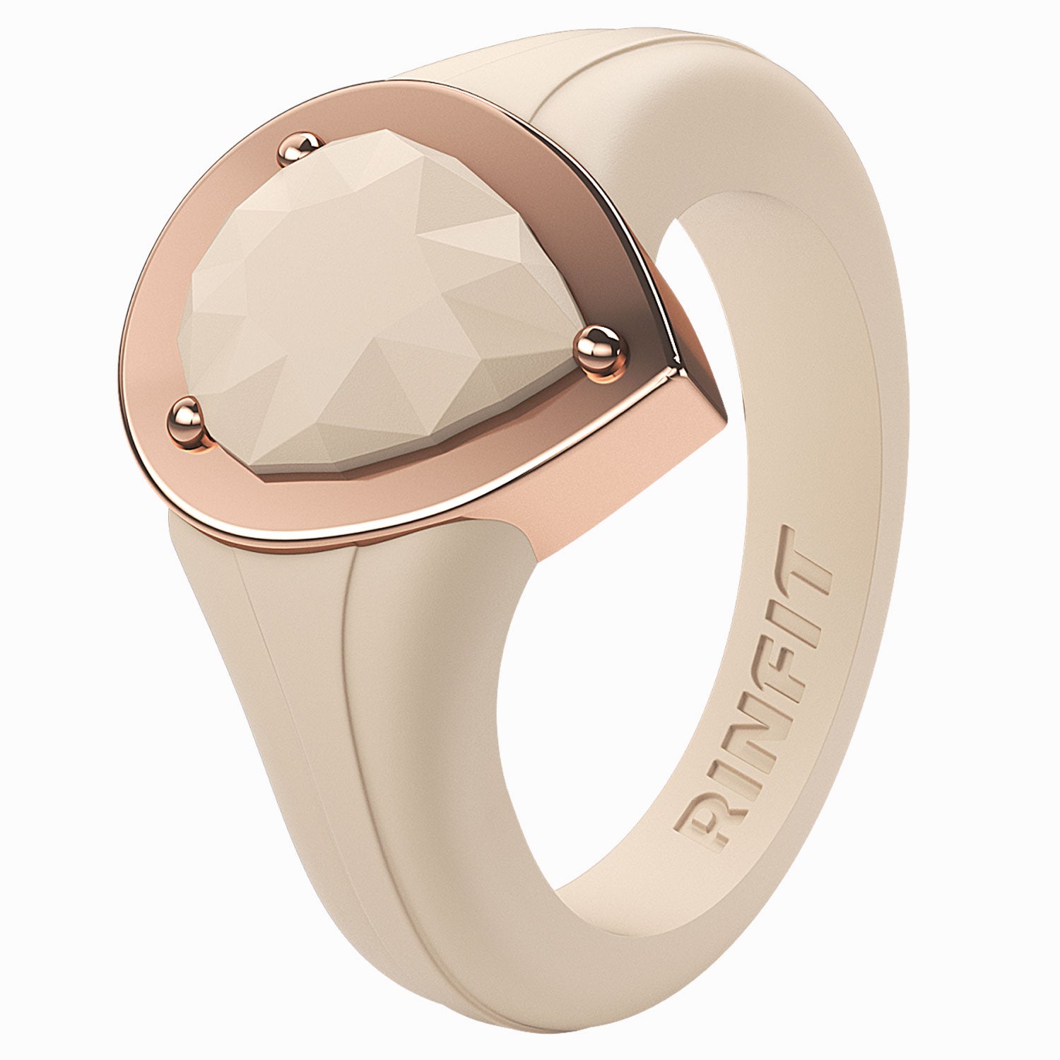 Pear Collection - Silicone Rings with Metal Frame - Patented Design