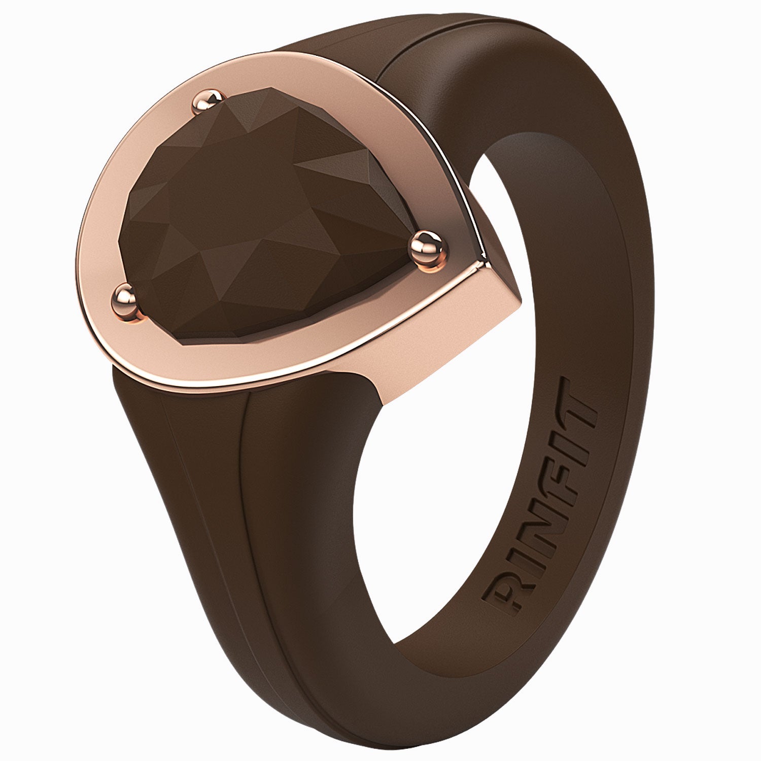 Pear Collection - Silicone Rings with Metal Frame - Patented Design