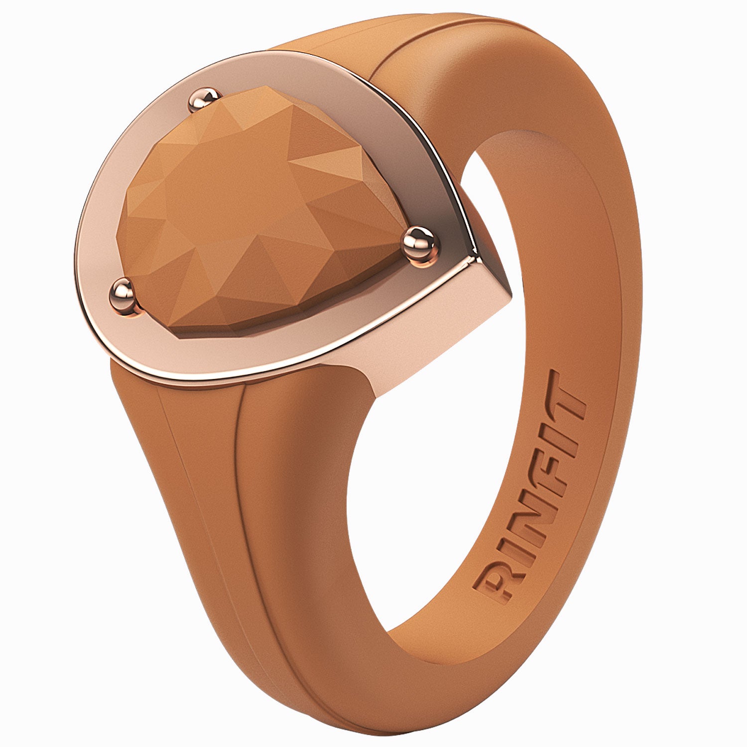 Pear Collection - Silicone Rings with Metal Frame - Patented Design