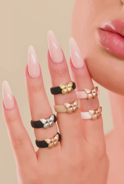 Rinfit Silicone Rings - Heart & Butterfly Collection - 2 Rings Set | Patented Design