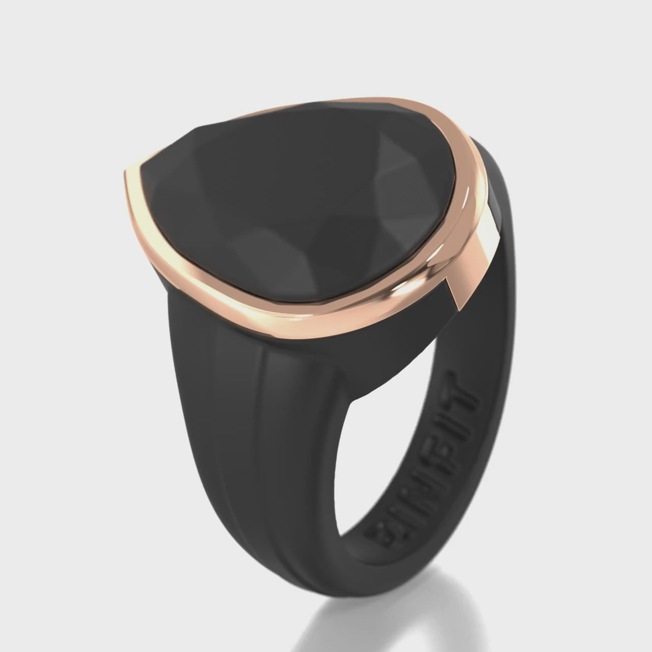 Oversized Pear Collection - Silicone Rings with Metal Frame - Patented
