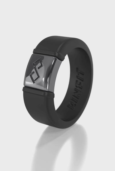 MetalInfinity Collection - Men's Silicone Rings with Metal - Patented Design