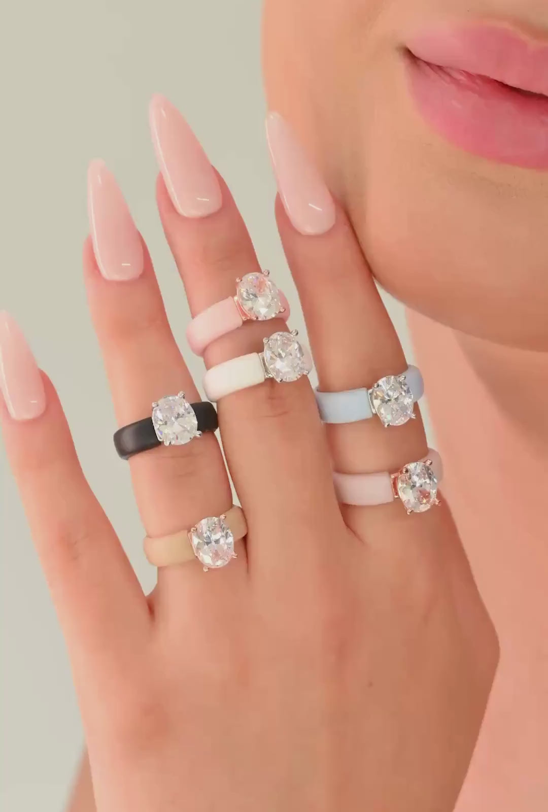 Silicone Ring – 11×8 mm Oval Cut CZ | Patented Design - GlowStone Collection