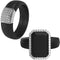 Silicone Rings Set with Metal & Emerald CZ Stone - US Patented Design