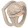 Pear Silicone Ring with Metal Frame and Stones - 2 Rings Set