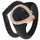 Pear Silicone Ring with Metal Frame and Stones - 2 Rings Set